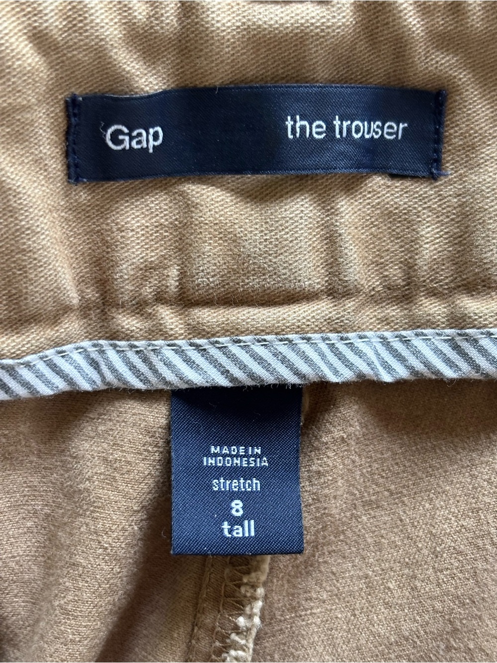 Gap The Trouser Tan Wide-Leg Cotton Pants Size 8 Tall - Picture 6 of 8